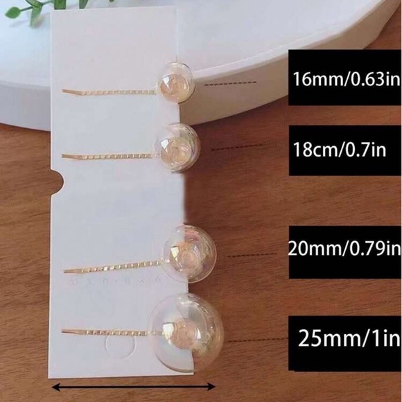 UNIQUE IRRIDESCENT SOAP BUBBLE HAIR CLIPS ✨✨✨🔥 - Picture 4 of 6